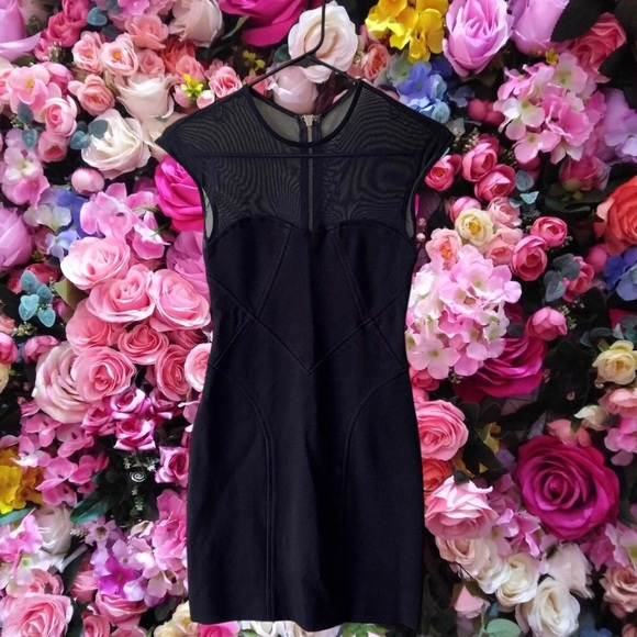 BEBE KARDASHIANS BLACK BODY-CON MINI DRESS - Picture 5 of 16